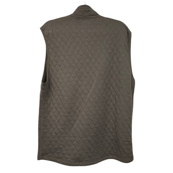 J. Crew Mens Quilted Fleece‎ Vest Size XL Grey Full Zip Fisherman 2023 - Picture 7 of 8
